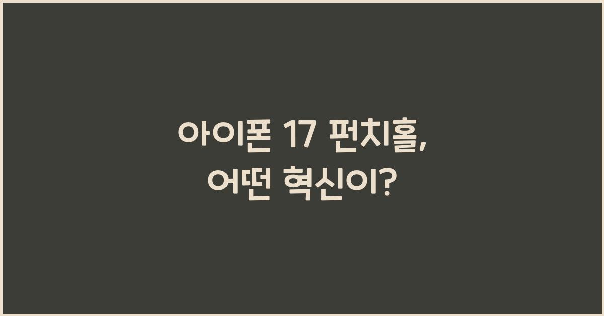 아이폰 17 펀치홀