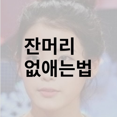 잔머리 없애는법