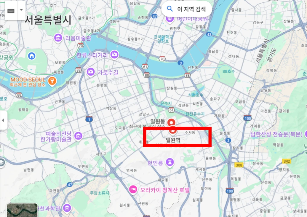 서울시 강남구 일원역