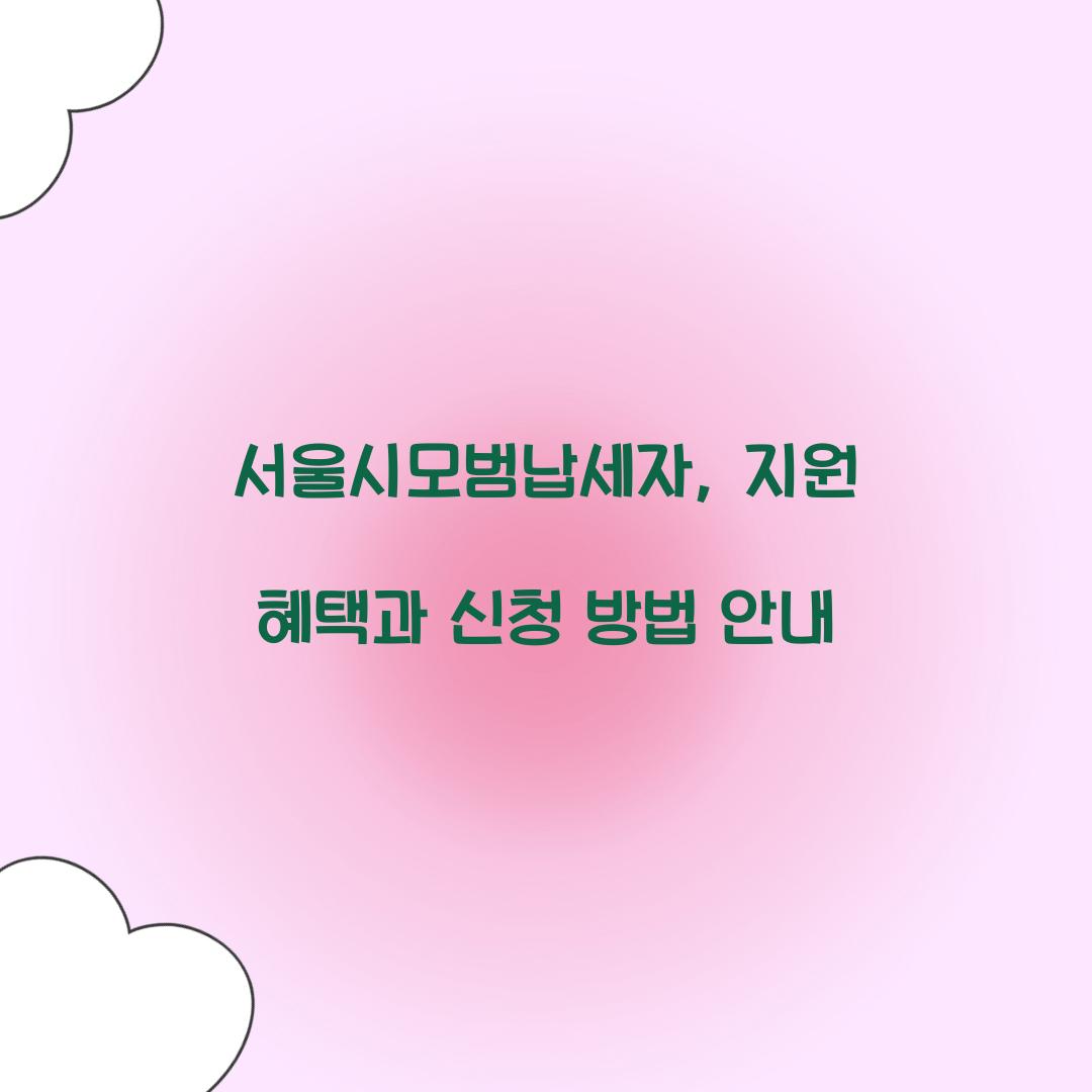서울시모범납세자