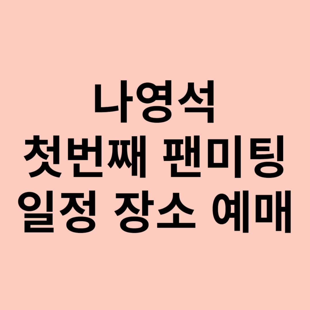 나영석 팬미팅