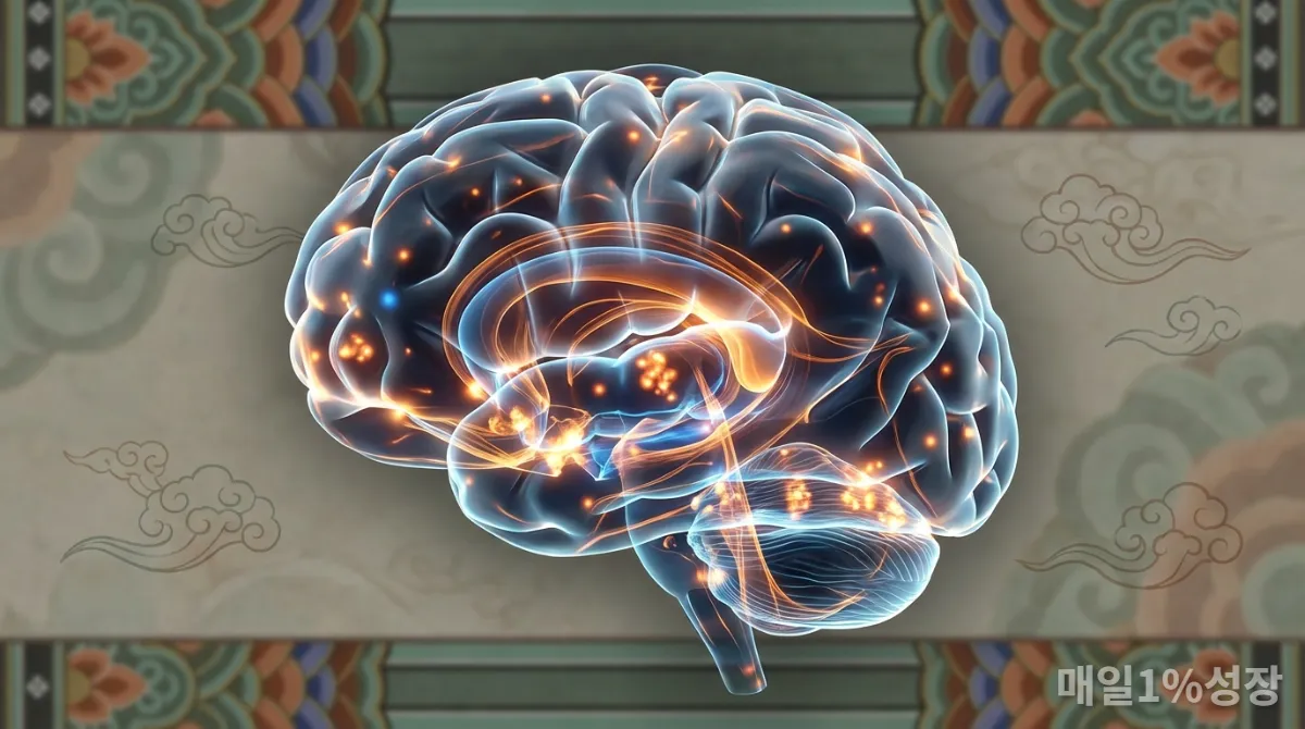 뇌의 보상회로가 활성화된 모습을 보여주는 뇌 활동 이미지