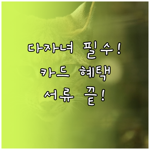 다자녀 가계 부담 덜어주는 전용 카드..