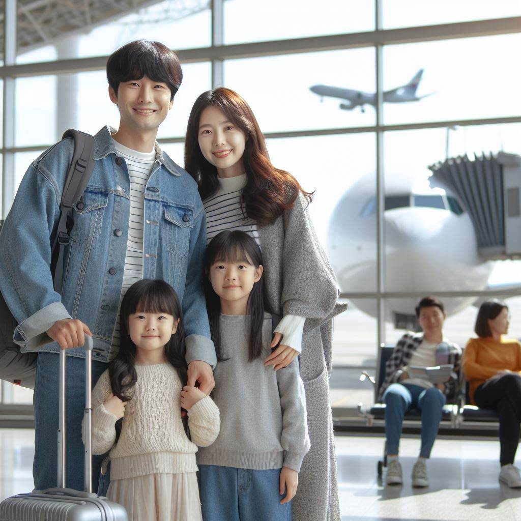 해외여행 가는 가족