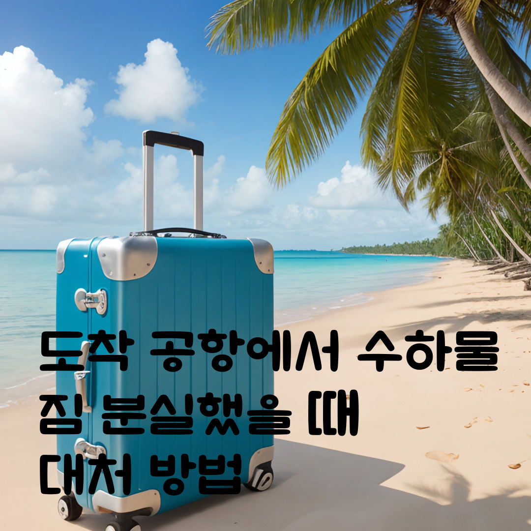 도착 공항에서 수하물 짐 분실했을 때 대처 방법
