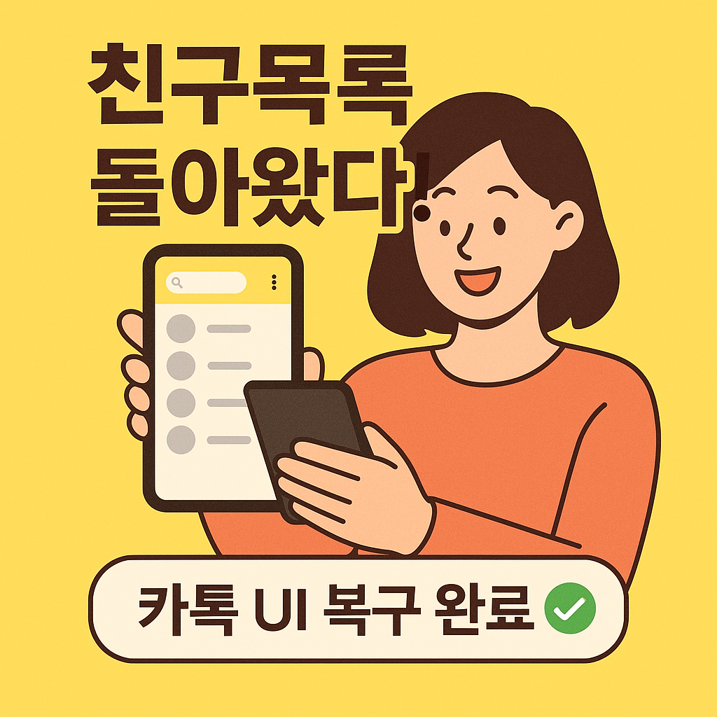 카카오톡 친구탭 원상복구 방법! 카톡 피드형 롤백 되는 최신 업데이트 정리