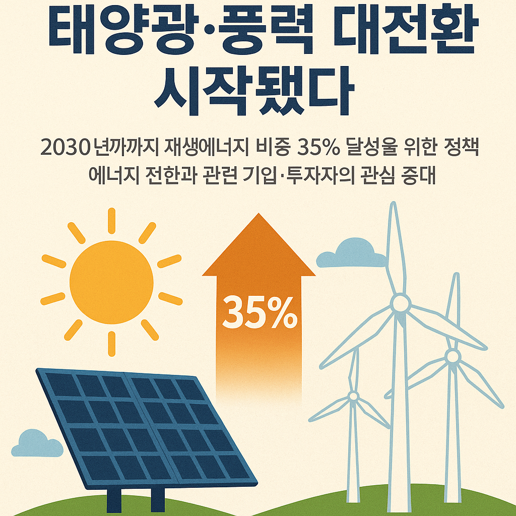 재생에너지 35% 목표? 태양광·풍력 대전환 시작됐다