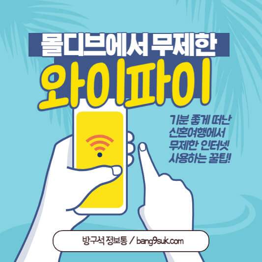 몰디브 신혼여행 필수품 와이파이 쉽게 빌리는 법