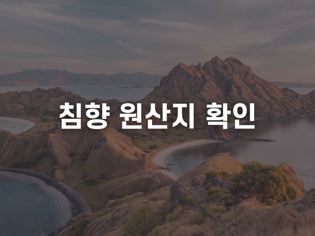 침향 원산지