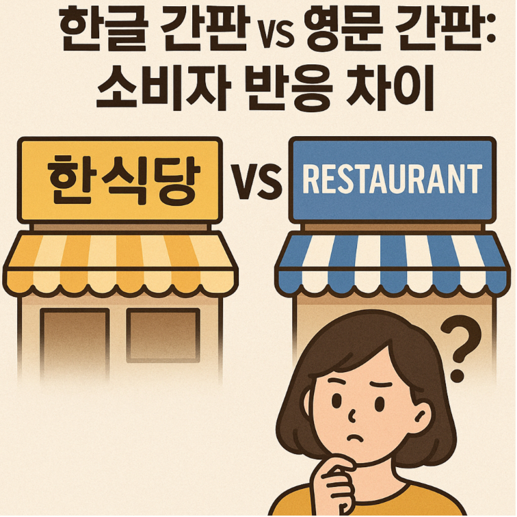 한글 간판 vs 영문 간판: 소비자 반응 차이