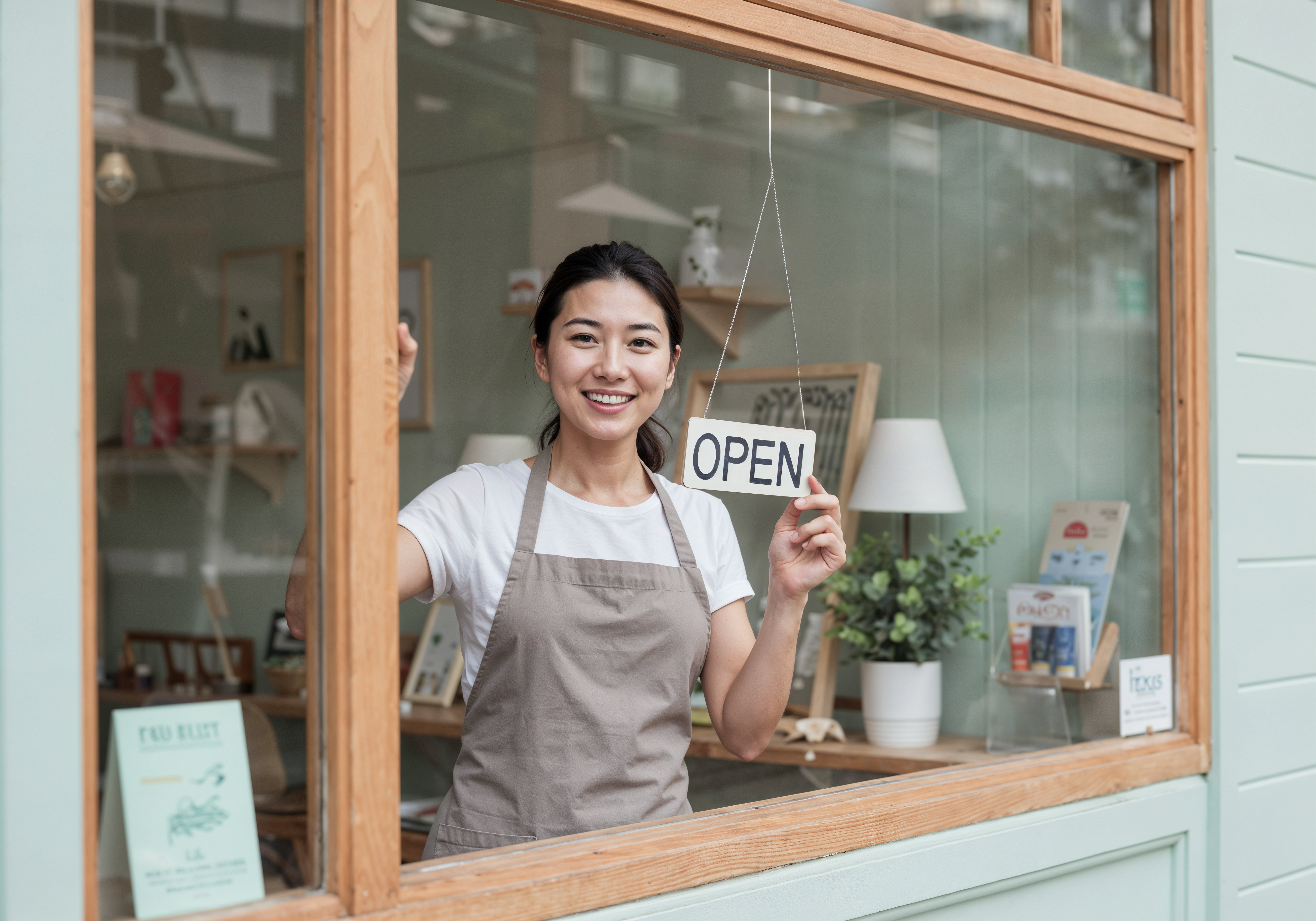 지원금과 창업 자금을 계산하며 동전을 쌓아 예산을 계획하는 모습