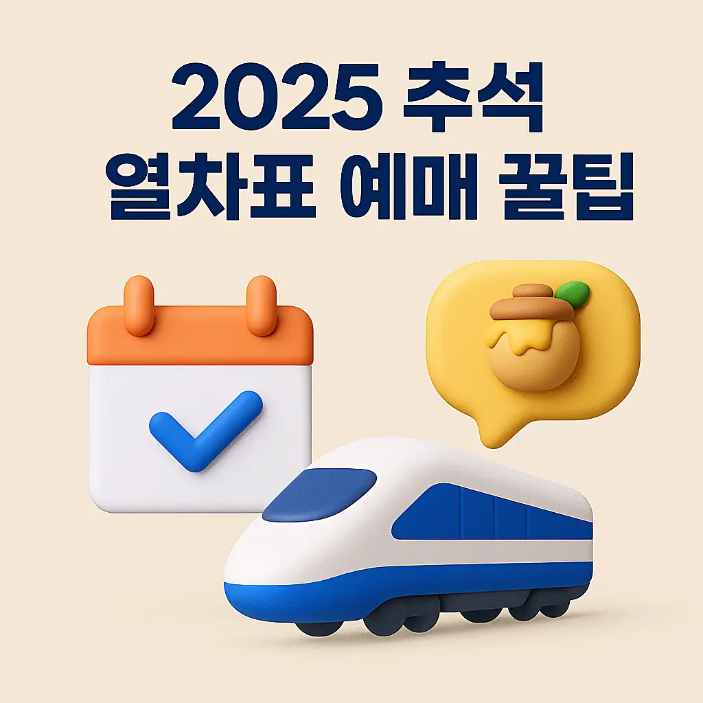 2025 추석 열차표 예매 꿀팁 – 토스 스타일 3D 썸네일