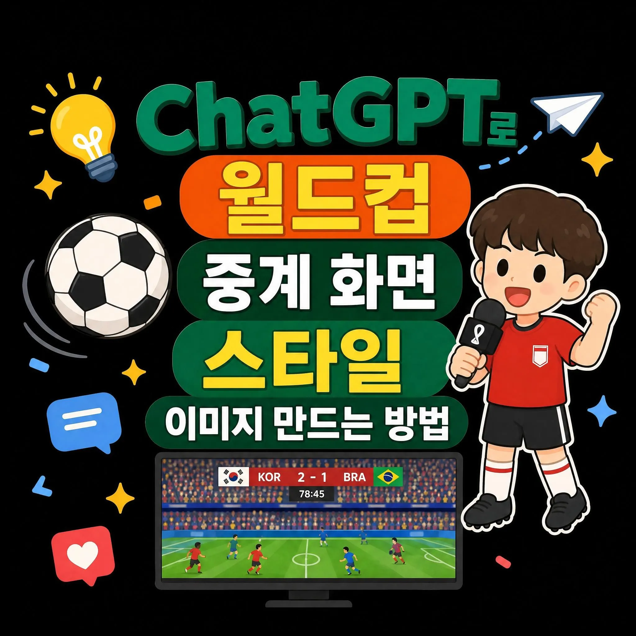 ChatGPT로 월드컵 중계 화면 스타일 이미지 만드는 방법