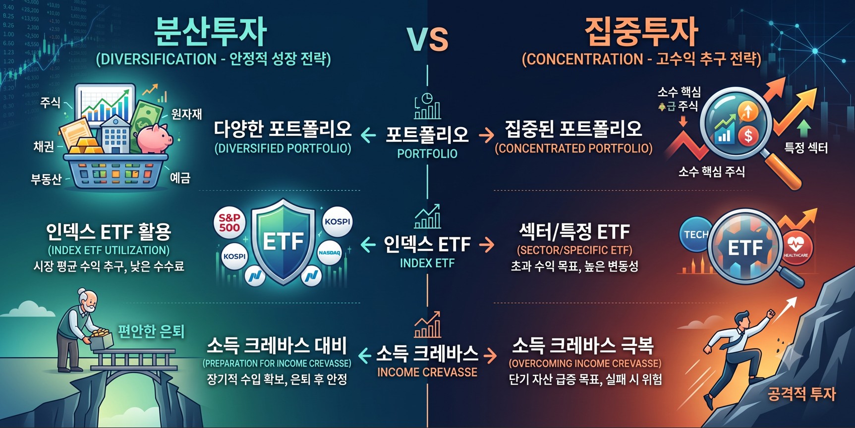 분산투자와 집중투자 가이드