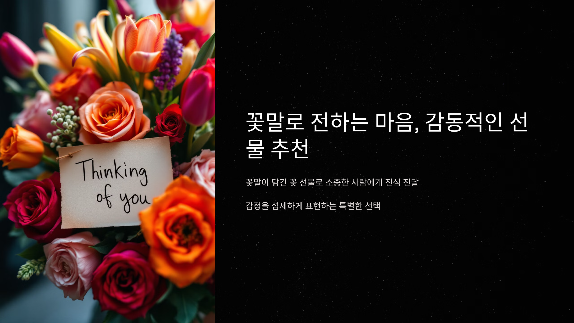 꽃말로 전하는 마음, 감동적인 선물 추천
