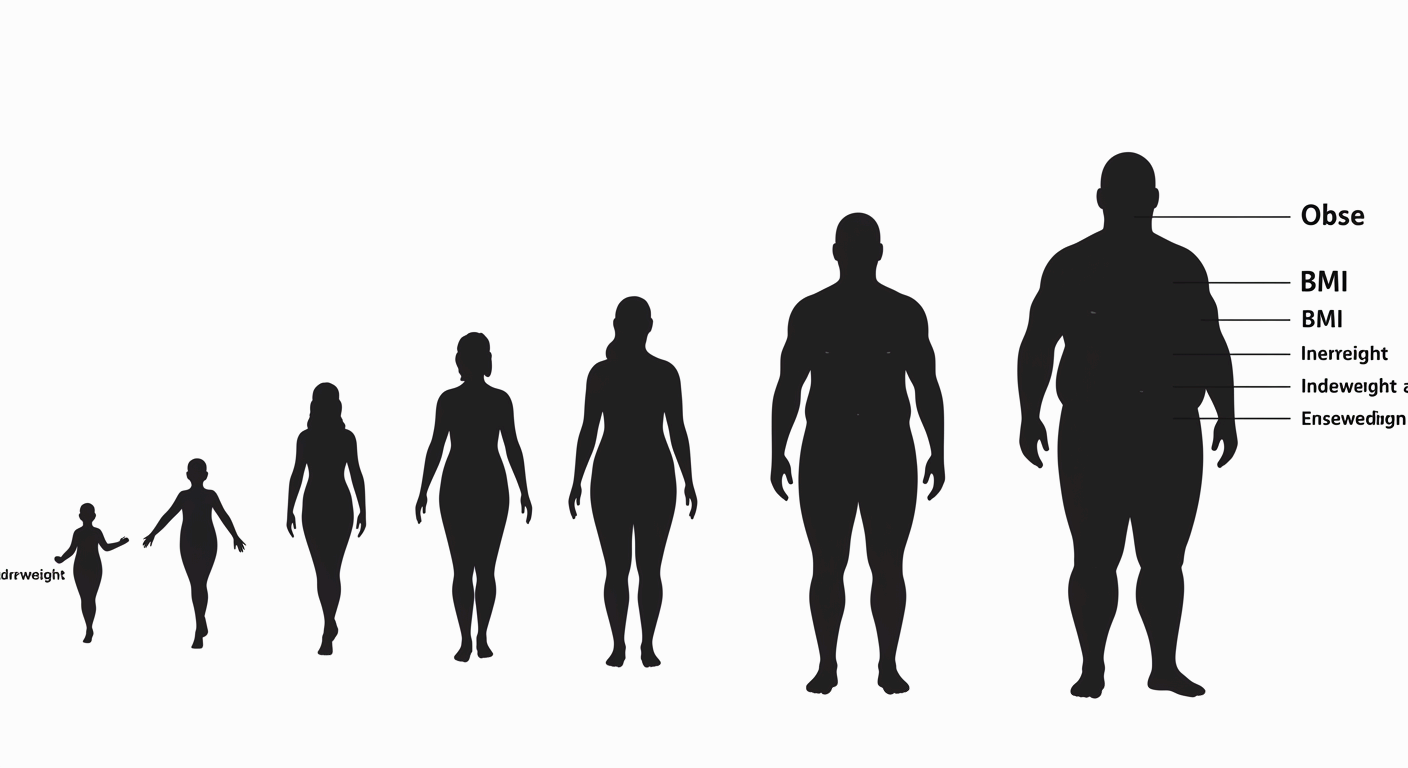 예: 65kg &divide; (1.65&times;1.65) = BMI 23.9