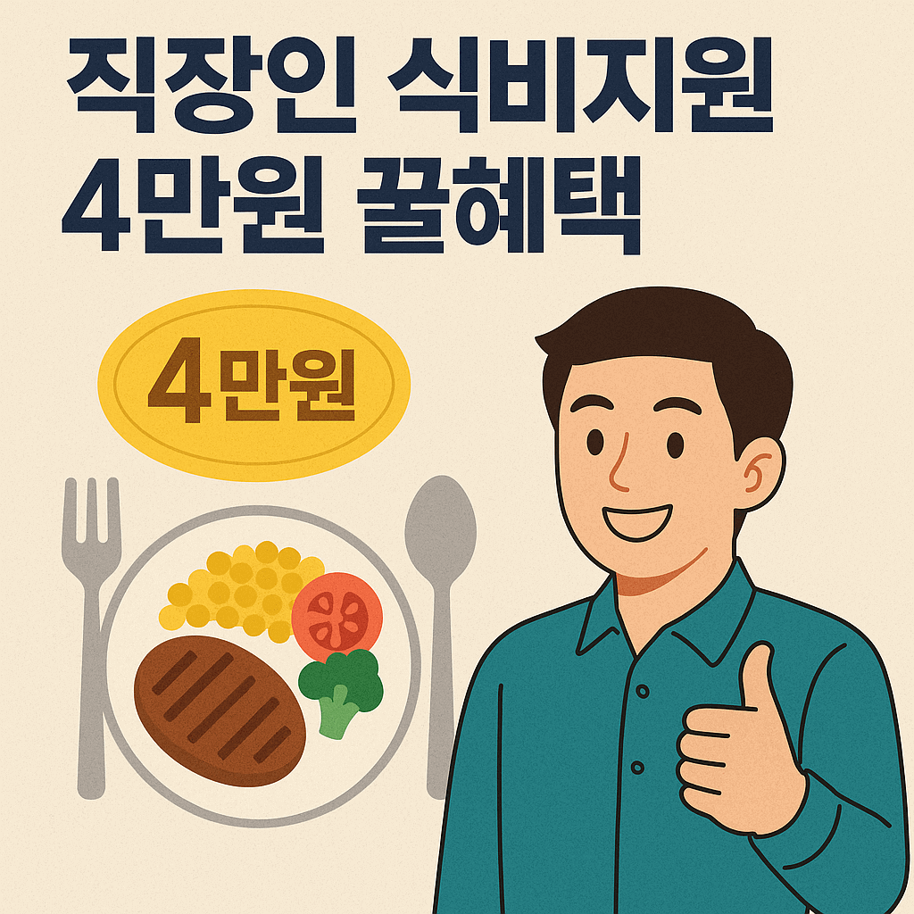 직장인 식비지원 4만원 꿀혜택