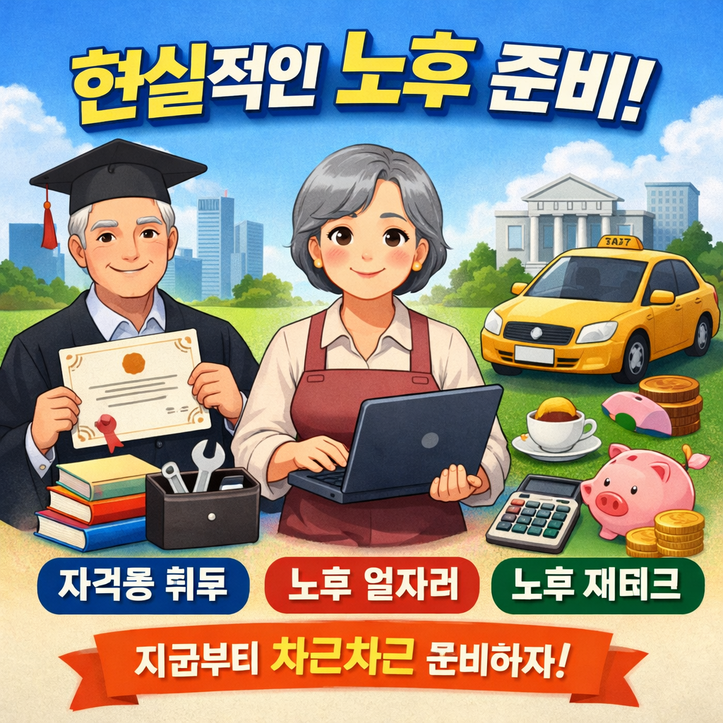 노후 대비를 위한 자격증준비와 직업종류,노후 재테크를 현실적으로 하는 방법에 관한 이미지