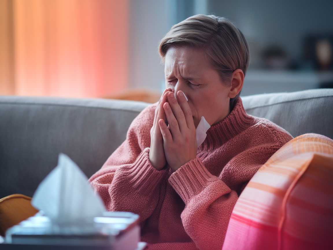 제채기 하는 남자