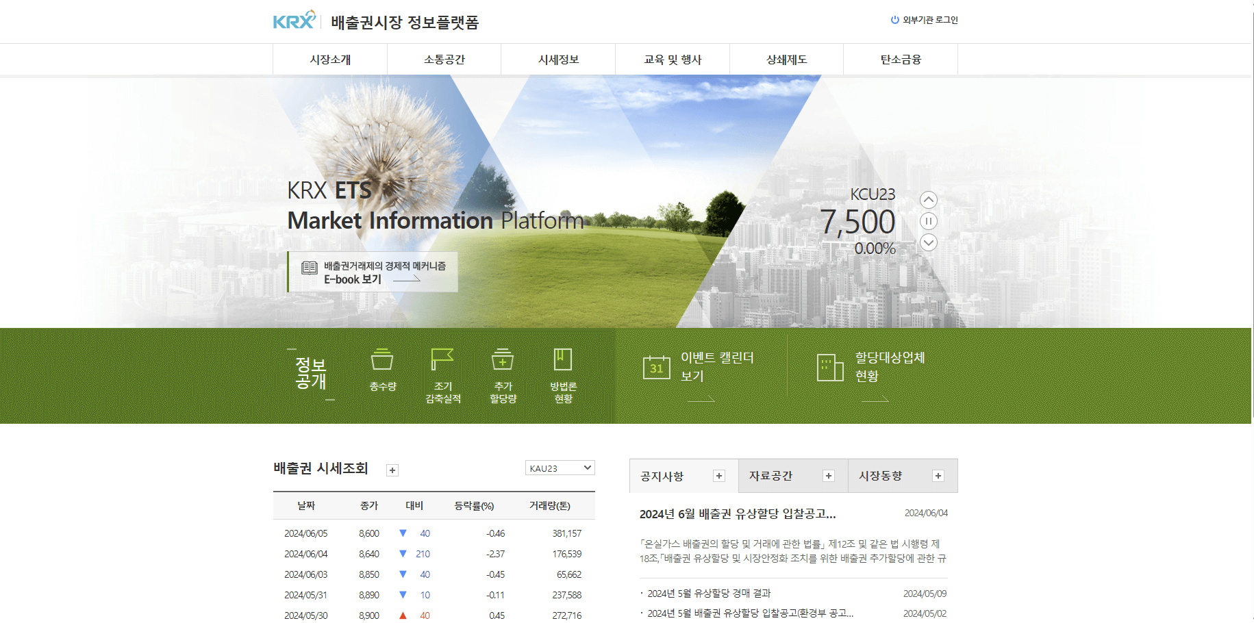 배출권시장 플랫폼