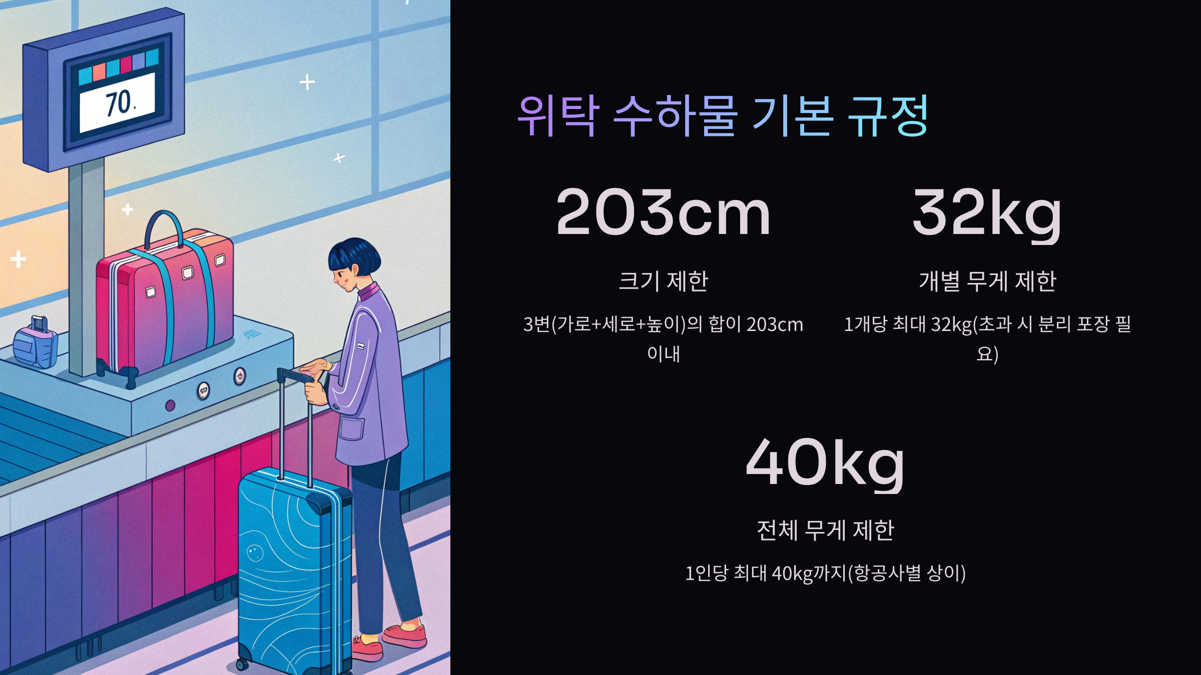 위탁 수하물 기본 규정 이미지