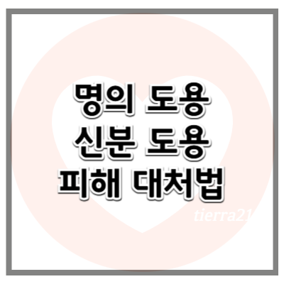 명의 도용 및 신분 도용 피해 대처법 알아보기