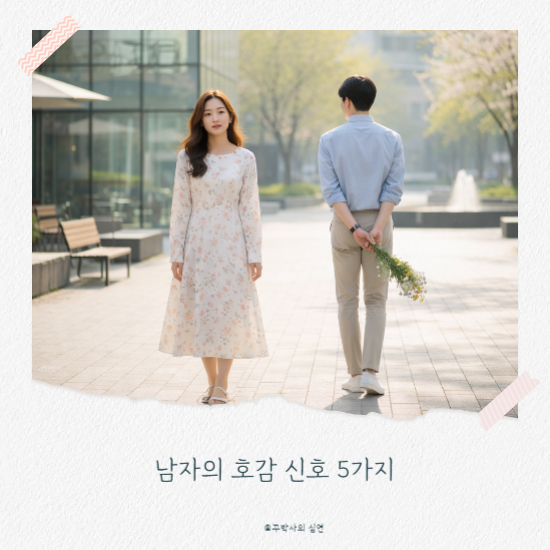 남자의 호감 신호 5가지