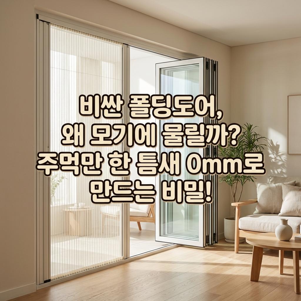 폴딩도어 주름방충망 틈새 벌레 박나래도 경악한 산모기 유입! 주먹만 한 틈새 완벽 차단하는 덧바 시공 팩트체크