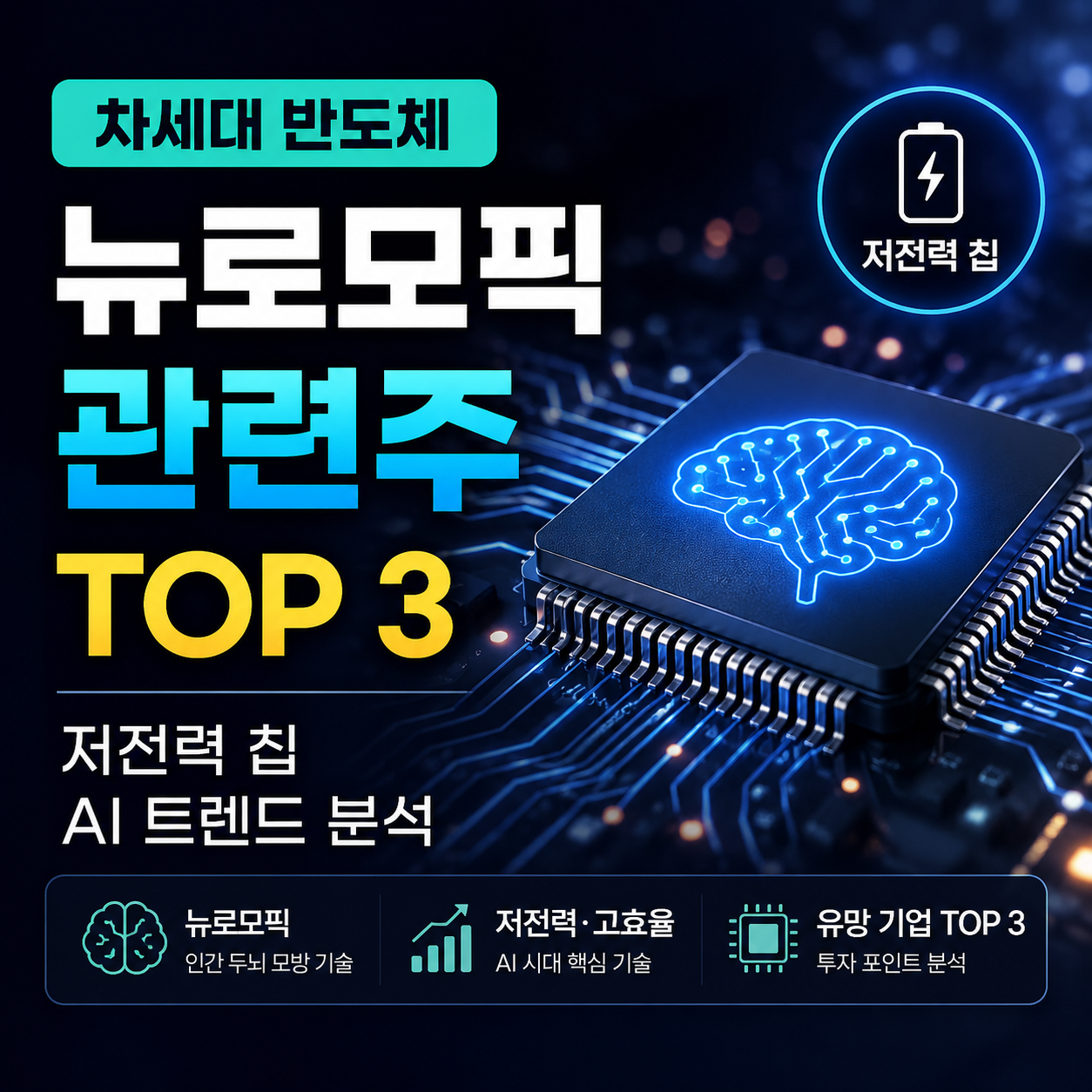 뉴로모픽 관련주 차세대 반도체 TOP 3 안내 이미지