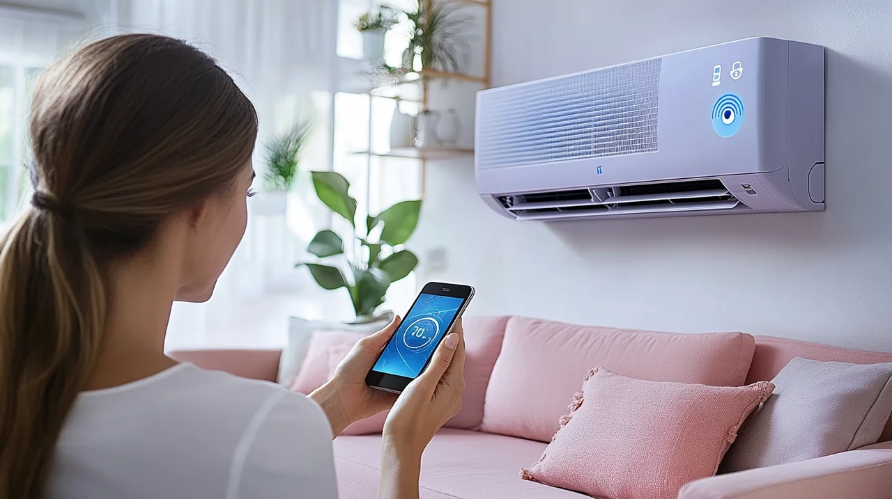스마트폰으로 제어되는 삼성 무풍 갤러리 에어컨은 편리함과 연결성을 제공합니다. 현대적 삶의 편안함과 기술의 융합이 이루어져 있습니다.