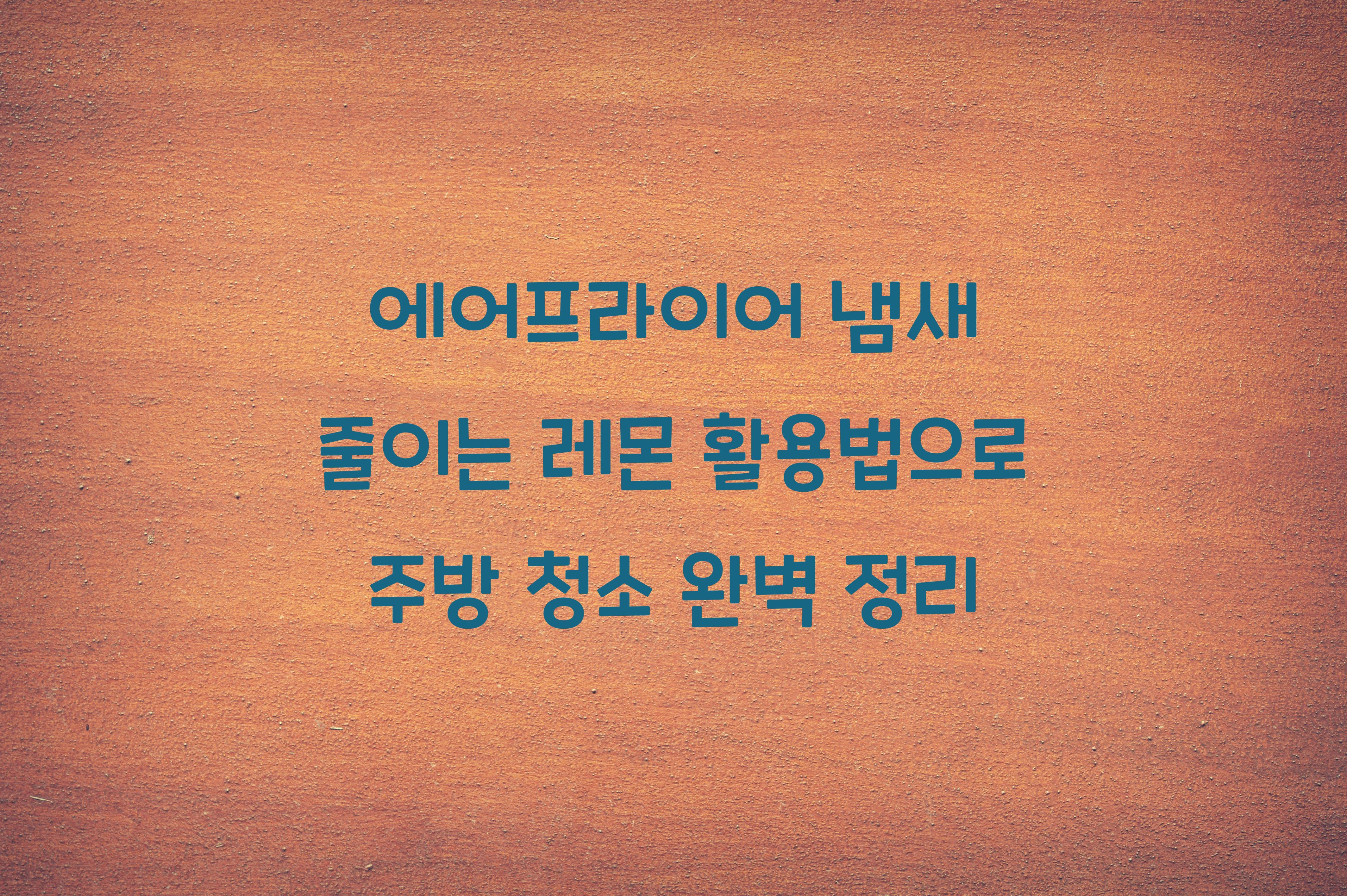 에어프라이어 냄새 줄이는 레몬 활용법