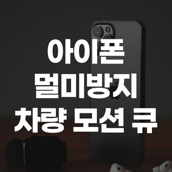 아이폰 멀미방지 차량 모션 큐