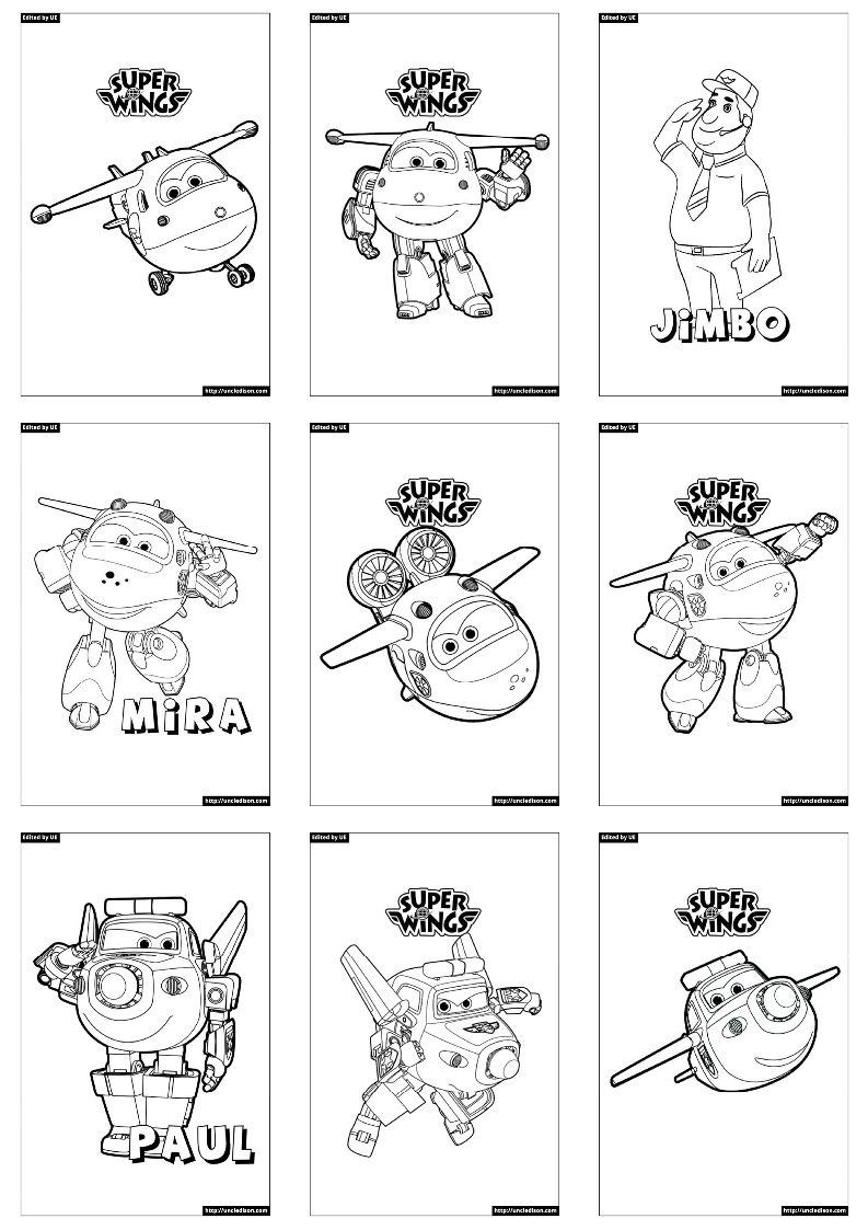 슈퍼윙스 색칠공부 도안