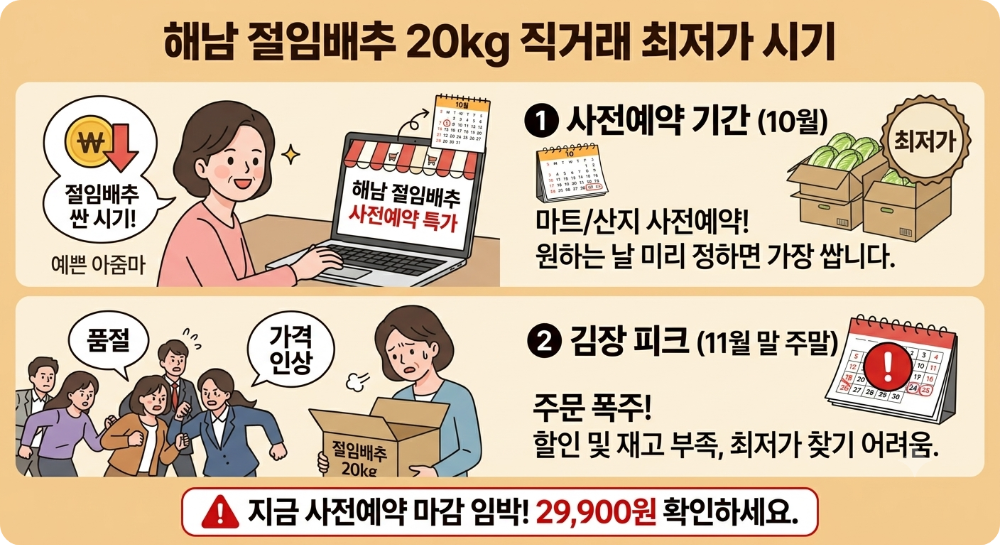 해남 절임배추 20kg 직거래 이미지