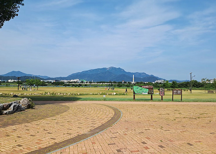 시원한 경치 경상북도 구미 동락파크골프장 소개