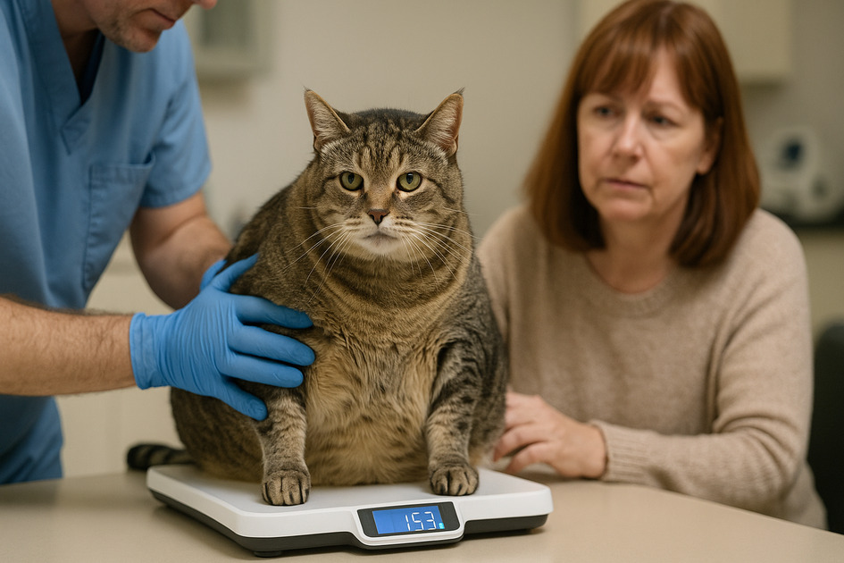 비만 노령묘 이미지