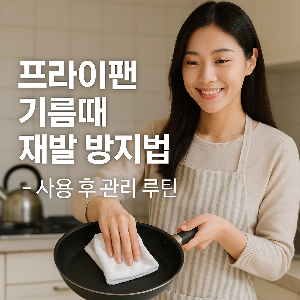 프라이팬 기름때 재발 방지법 - 사용 후 관리 루틴