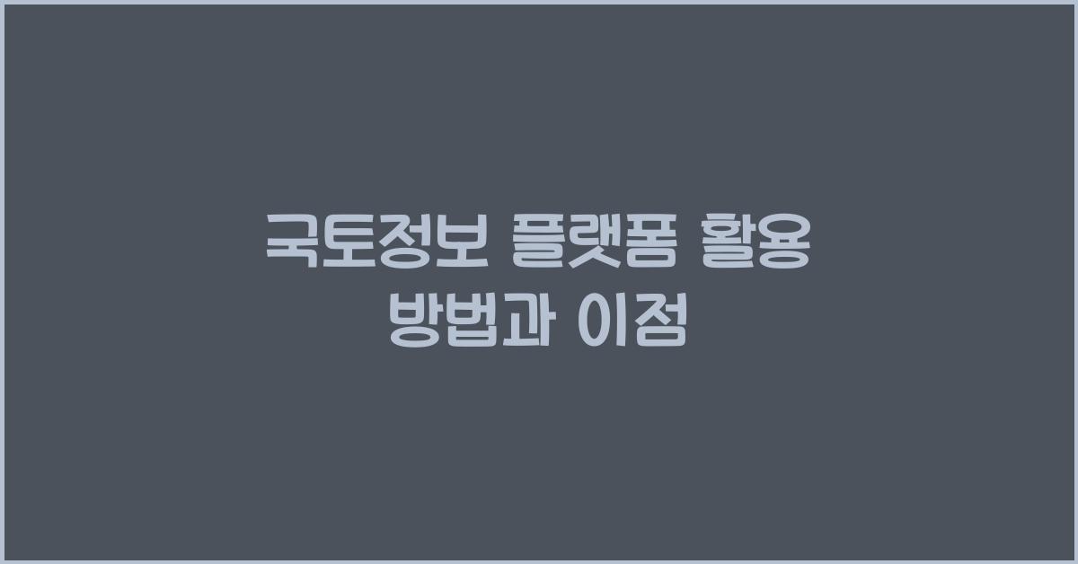 국토정보 플랫폼