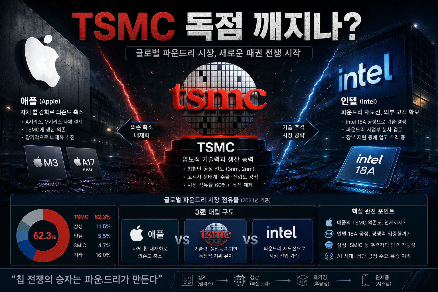 TSMC 칩 공급 독점이 깨지나? 관련 이미지