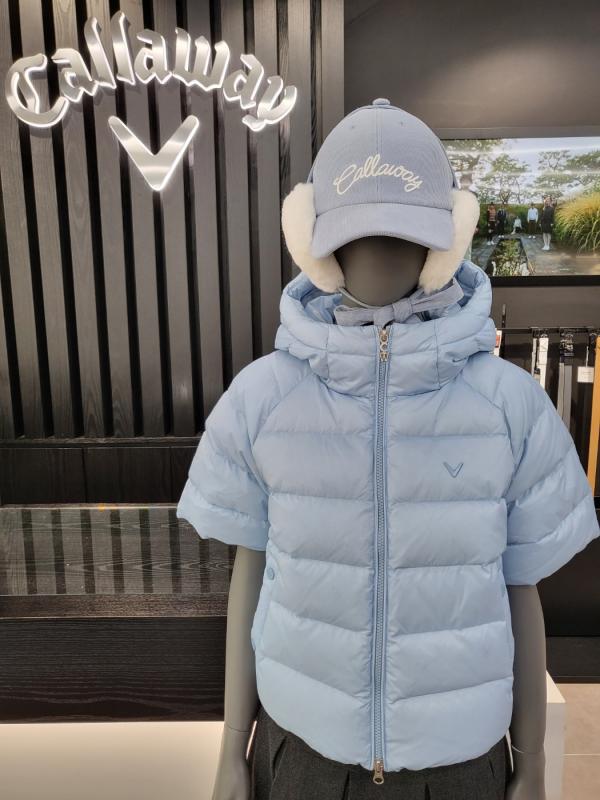 캘러웨이 22년 여성 겨울 반팔 다운 골프웨어 CWJD22W601