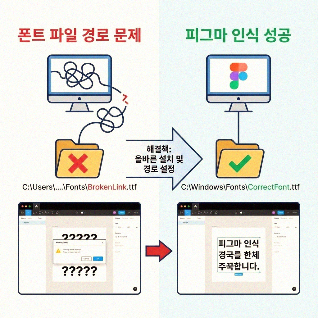 피그마 폰트 적용이 안 될 때 로컬 경로 확인하는 확실한 방법