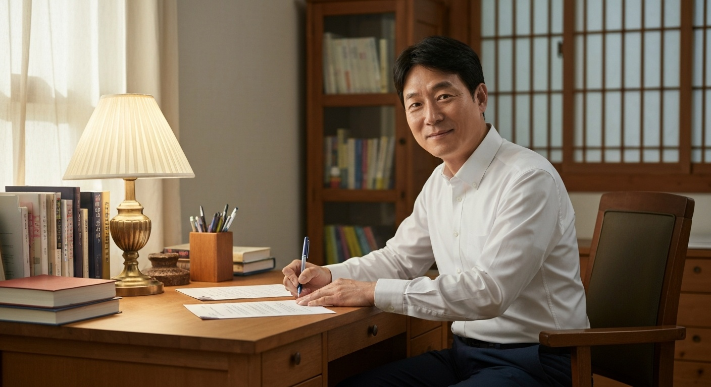 복지 서류 작성 장면