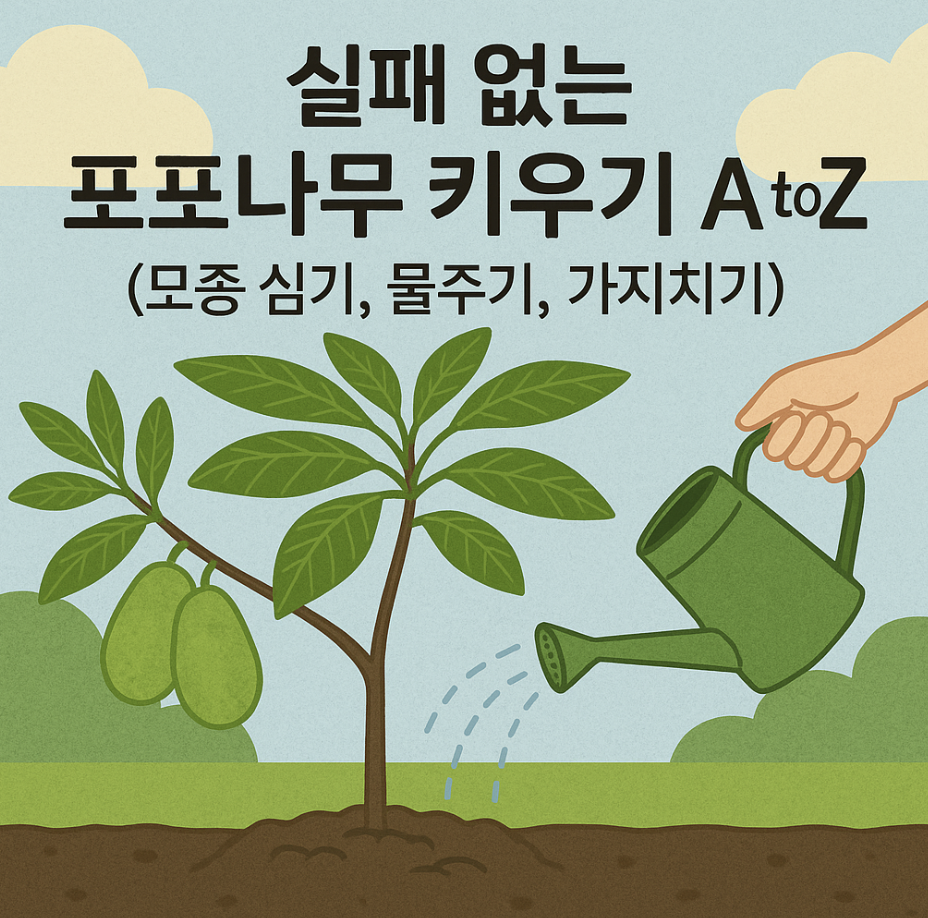 실패 없는 포포나무 키우기 A to Z (모종 심기, 물주기, 가지치기)