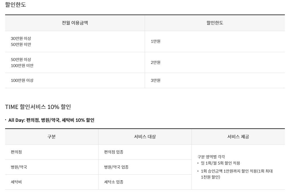 신한카드 Mr.Life TIME 할인