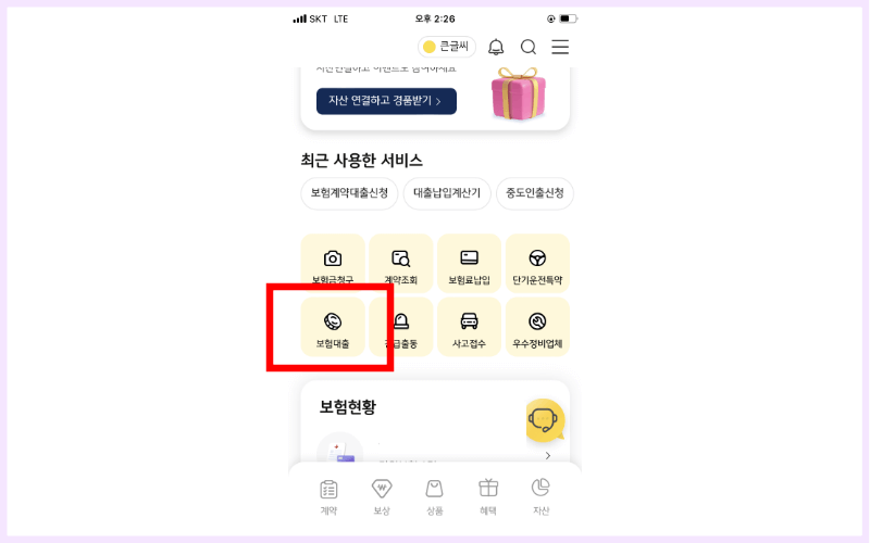 보험대출-메뉴