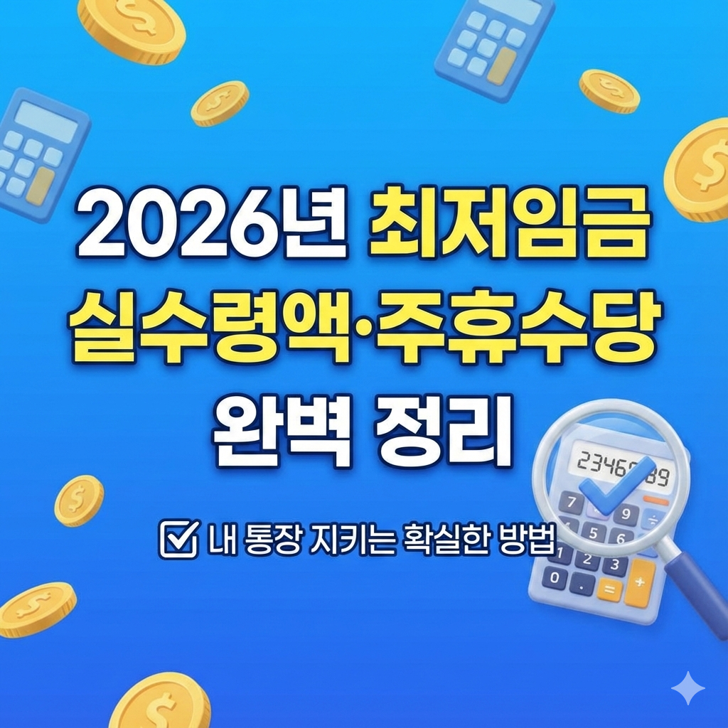 2026년 최저임금 실수령액 계산과 주휴수당 적용 기준 완벽 정리