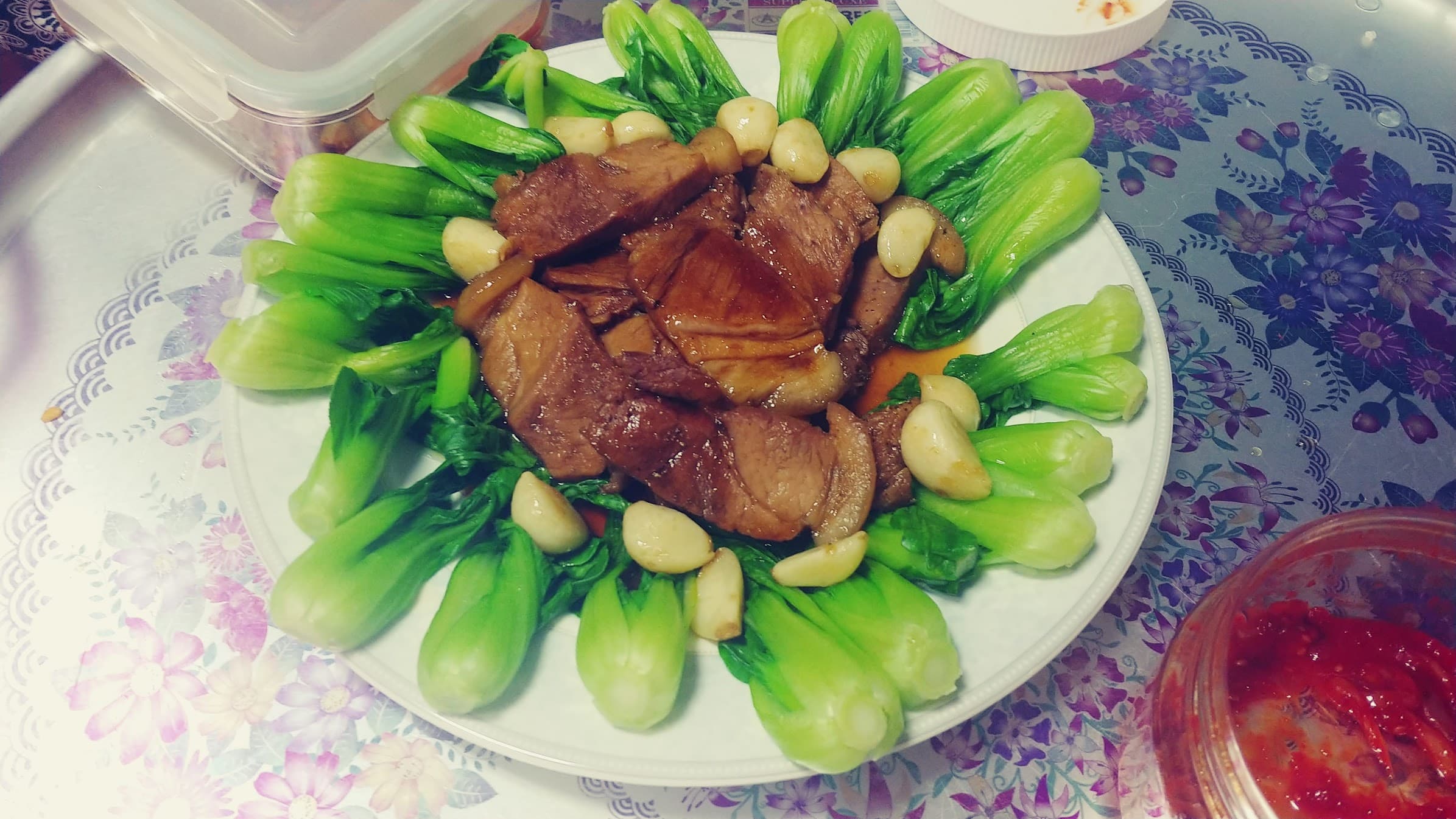 홈메이드 동파육 청경채와 돼지고기