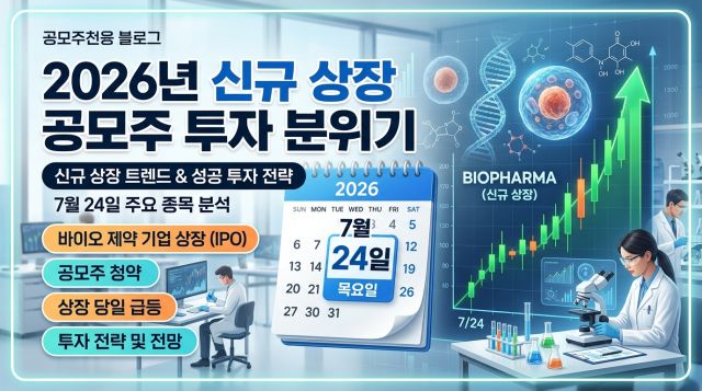 에이치엘지노믹스 상장일 7월 24일 공모주 투자 체크리스트 이미지
