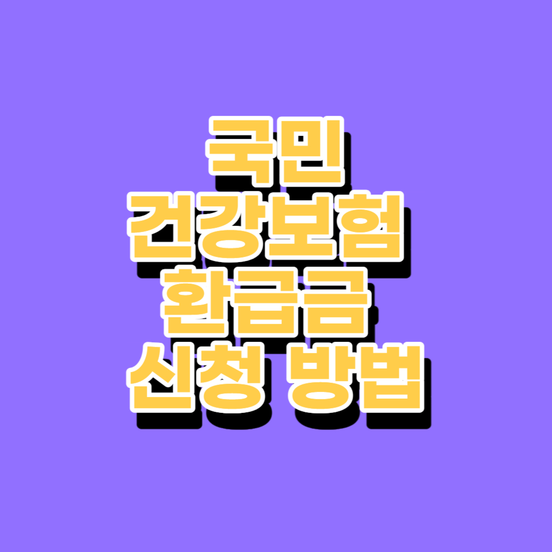 국민건강보험 환급금