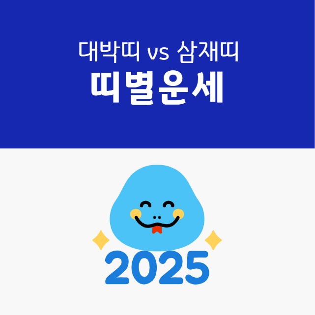 2025년 을사년 삼재띠 vs 대박띠, 띠별운세